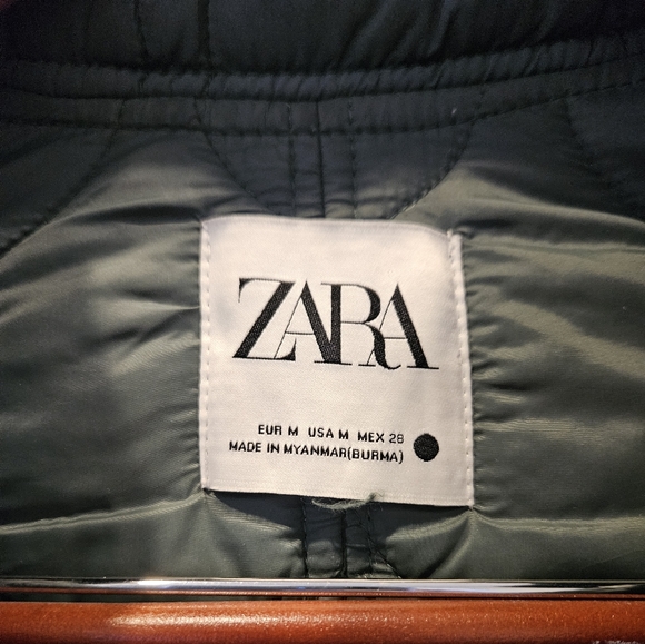 Zara Green Quilted Jacket - Picture 3 of 4
